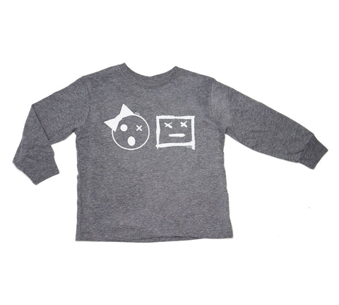 Brooklyn Kreature Box and Bow Grey Long Sleeve T-Shirt