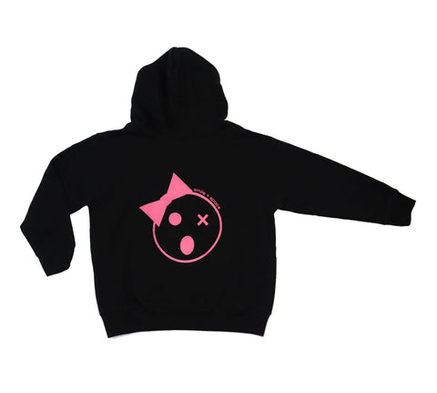 Brooklyn Kreature Black and Pink Big Bow Zipper Hoodie