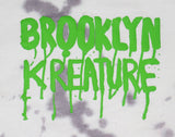 Brooklyn Kreature Black and Cream Tie Dye Box Logo Crew Sweatshirt