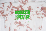 Brooklyn Kreature Cream and Pink Tie Dye Box Logo Hoodie Sweatshirt