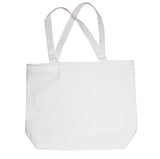 Brooklyn Kreature Medium White Zipper Tote Bag With Bow Logo