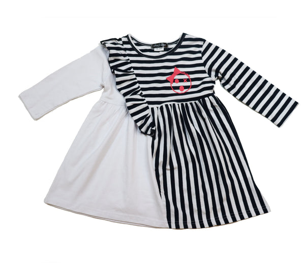 Brooklyn Kreature  Stripe  Ruffle Colorblock Dress