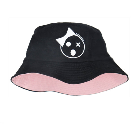 Brooklyn Kreature Black and Pink Reversible Bucket Hat