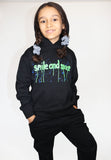 Brooklyn Kreature X Smile and Space Black Galaxy Drip Logo Hoodie