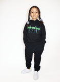 Brooklyn Kreature X Smile and Space Black Galaxy Drip Logo Hoodie