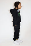 Brooklyn Kreature X Smile and Space Black Galaxy Drip Logo Hoodie