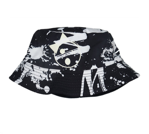 Brooklyn Kreature Black and White Reversible Splatter Bucket Hat
