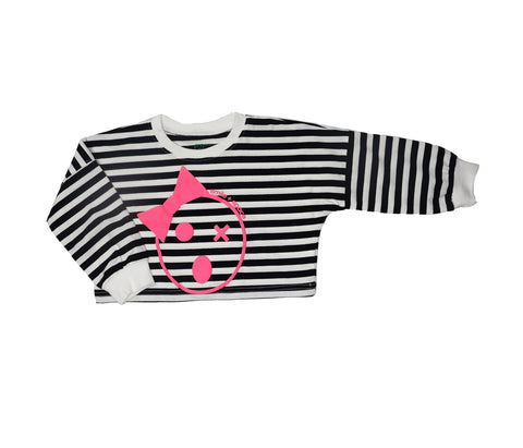 Brooklyn Kreature Big Bow Striped Crop Top